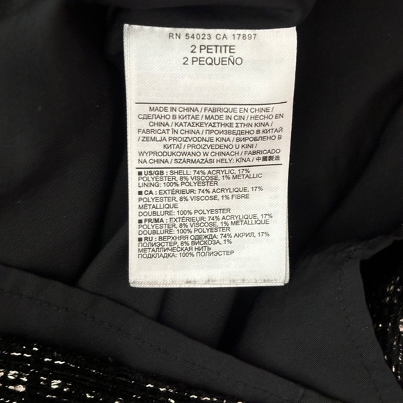 Banana Republic Metallic Tweed Dress w/ Pockets! - Size 2P - Picture 11 of 11